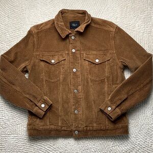 Rails Dante Cotton Corduroy Trucker Jacket Rust Size Medium